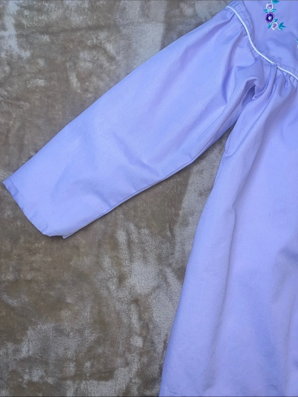 Vintage Picture Perfect Lilac Embroidered Girls' Coat